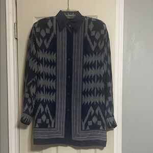 Ellen Tracy by Linda Allard blue silk blouse